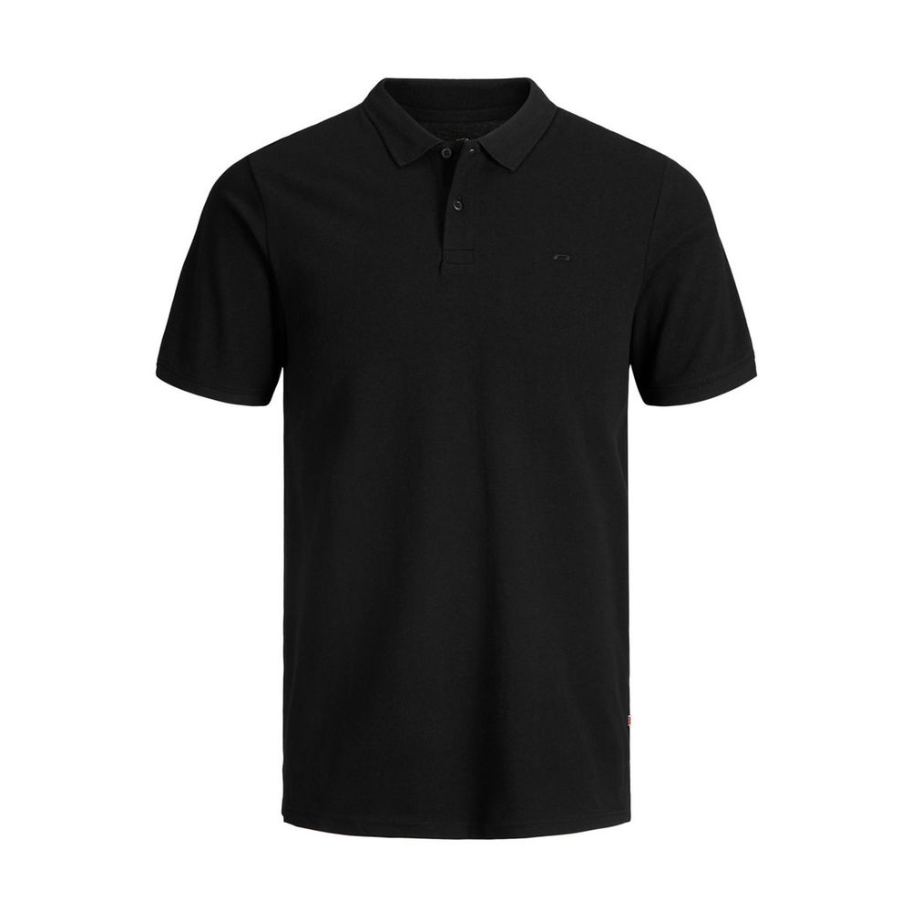 Jack Jones Schwarzes Baumwoll-Poloshirt