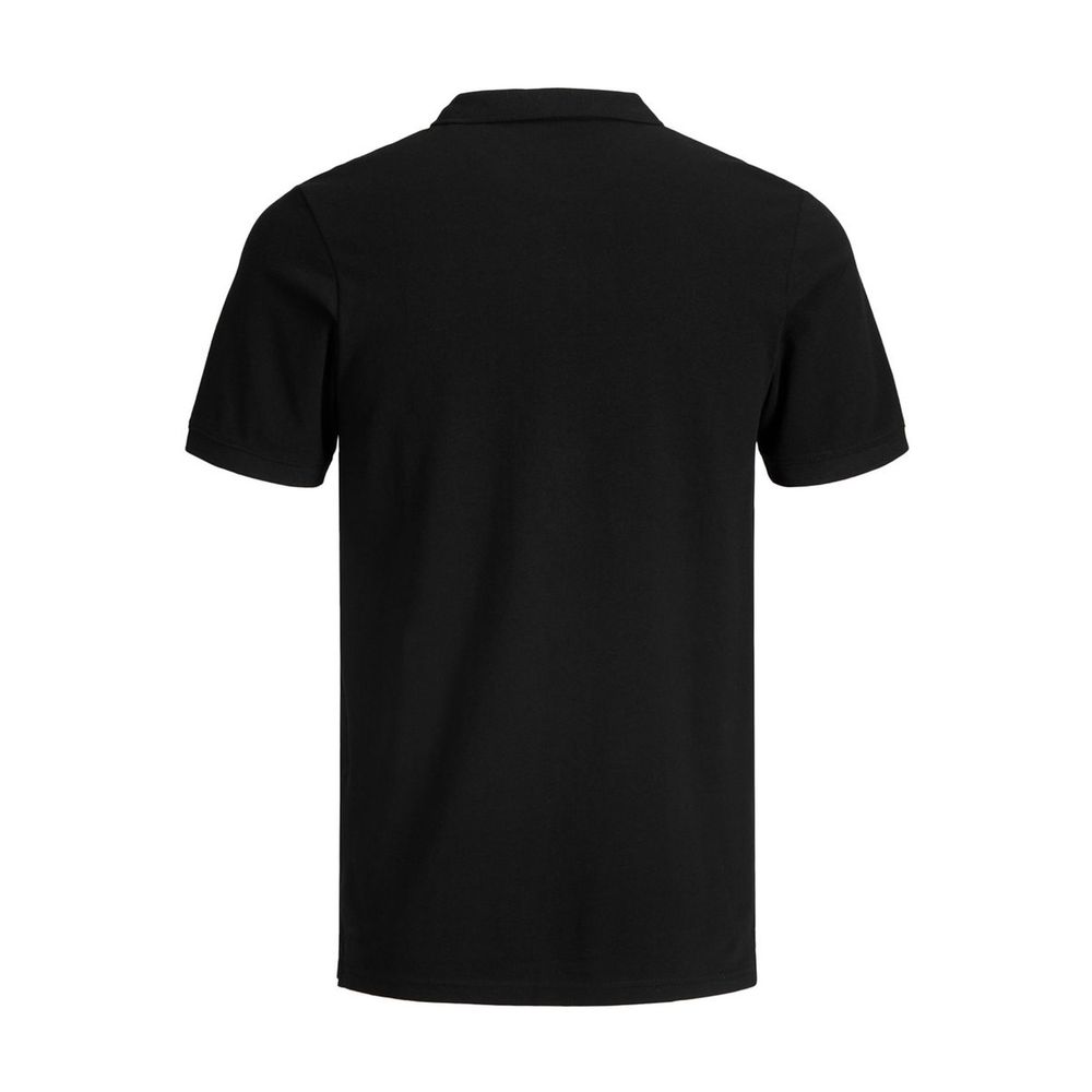 Jack Jones Schwarzes Baumwoll-Poloshirt