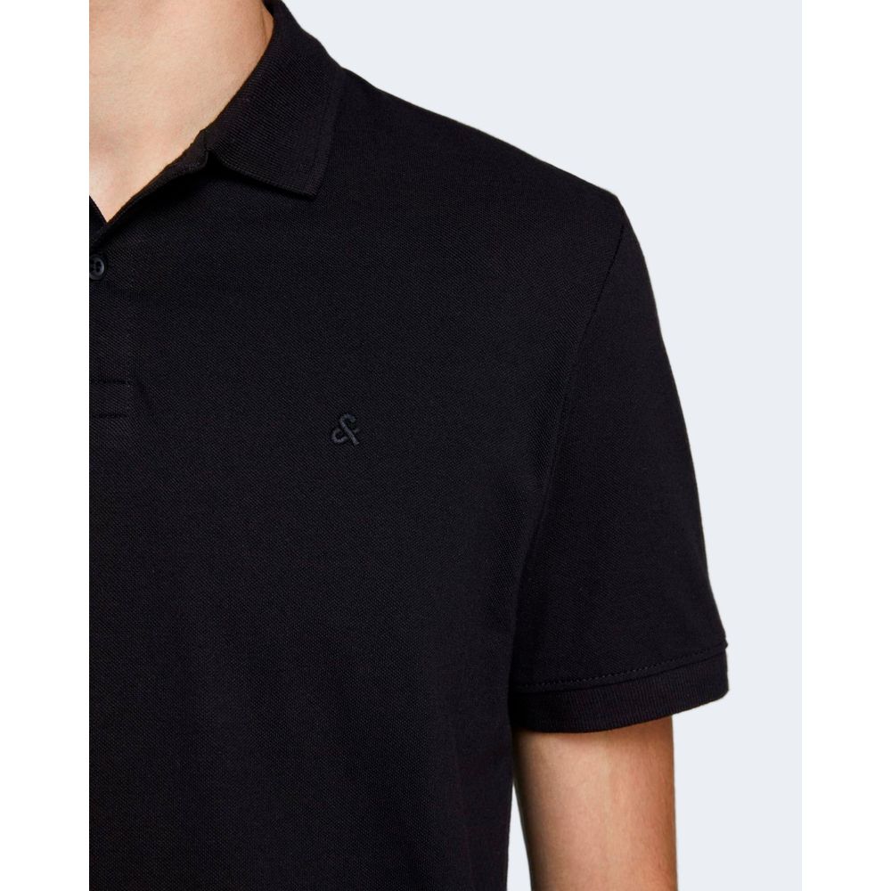 Jack Jones Schwarzes Baumwoll-Poloshirt