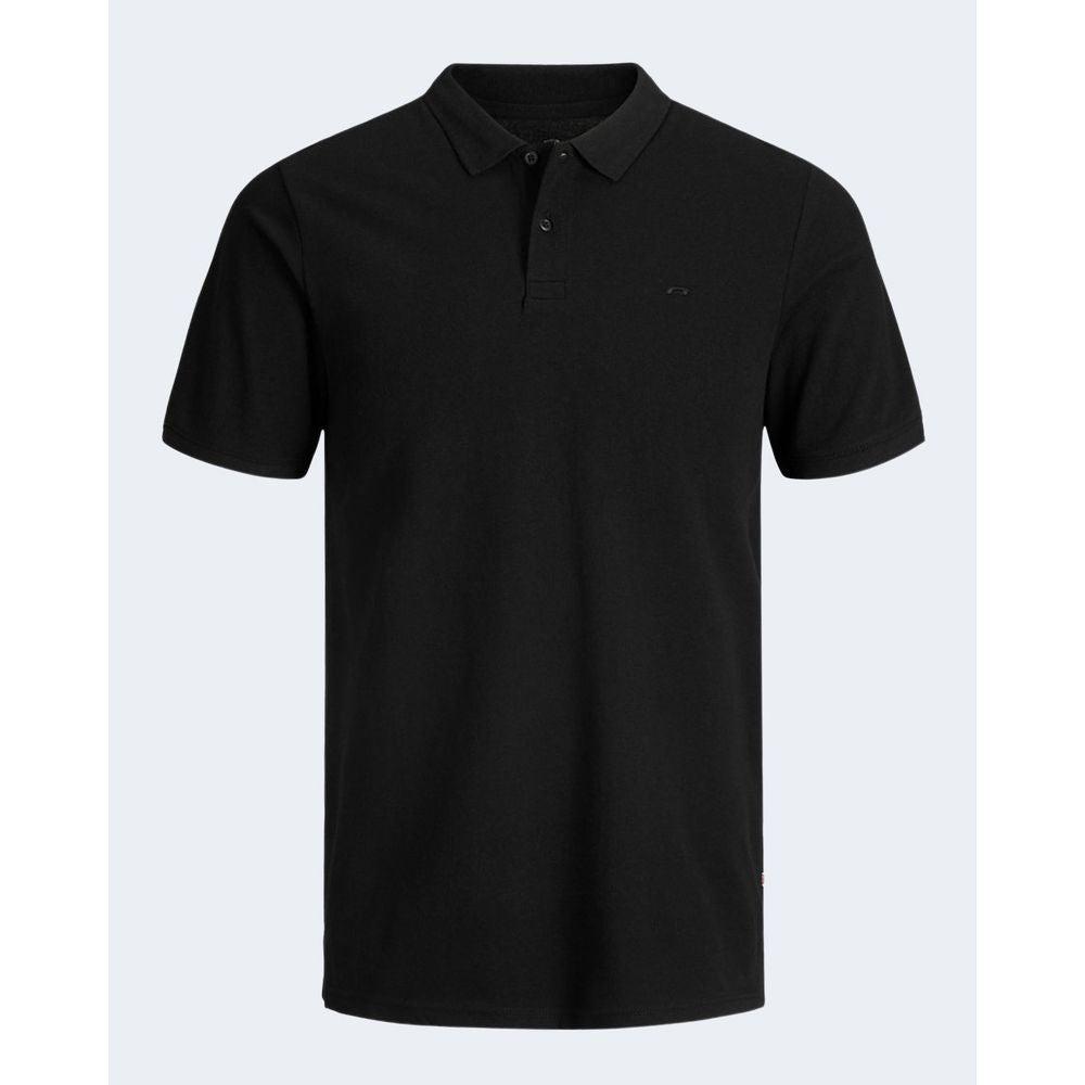 Jack Jones Schwarzes Baumwoll-Poloshirt