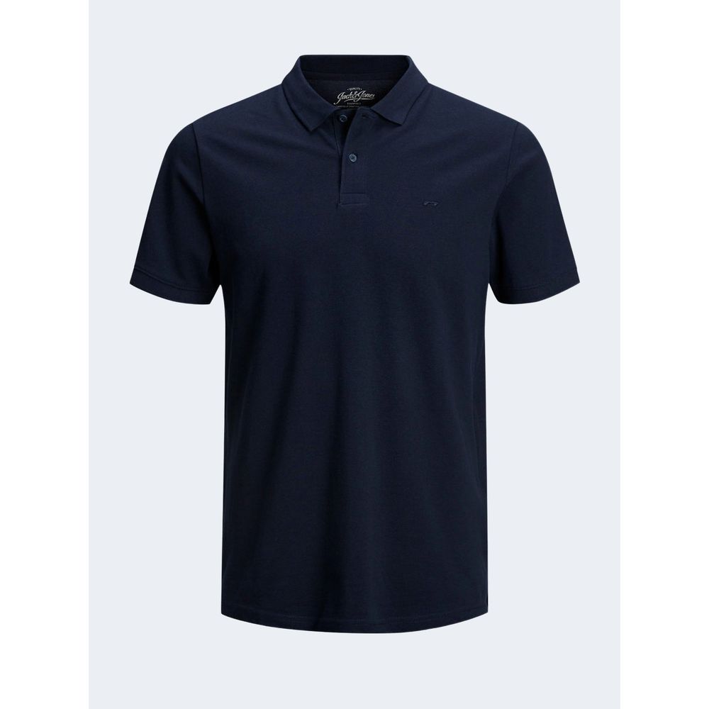 Jack Jones Blaues Baumwoll-Poloshirt