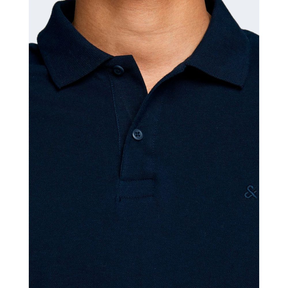 Jack Jones Blaues Baumwoll-Poloshirt