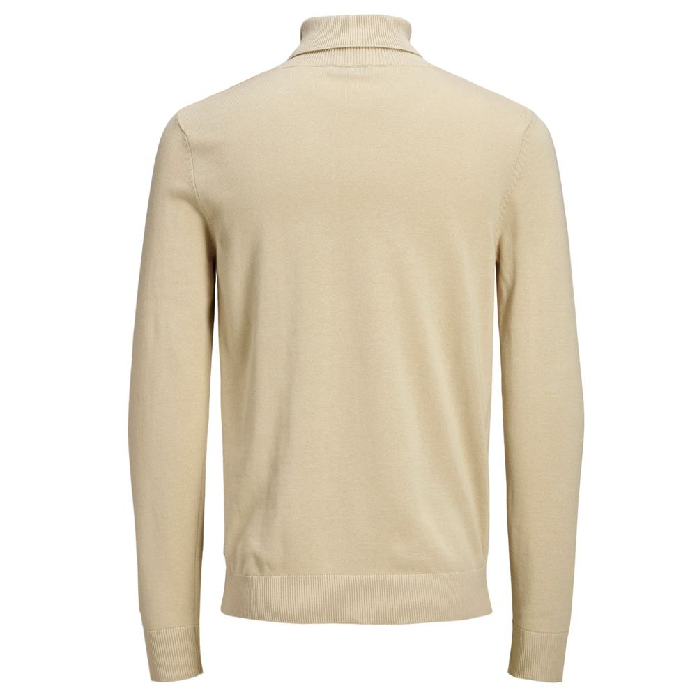 Jack Jones Beigefarbener Baumwollpullover