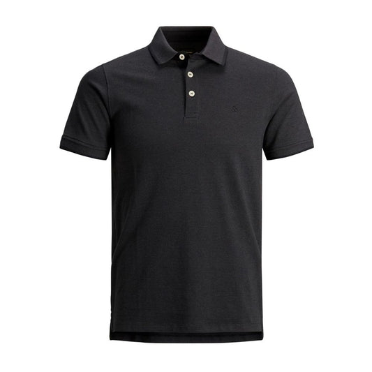 Jack Jones Graues Baumwoll-Poloshirt