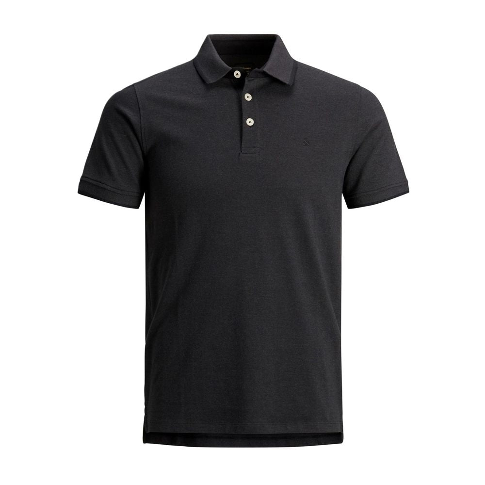 Jack Jones Graues Baumwoll-Poloshirt