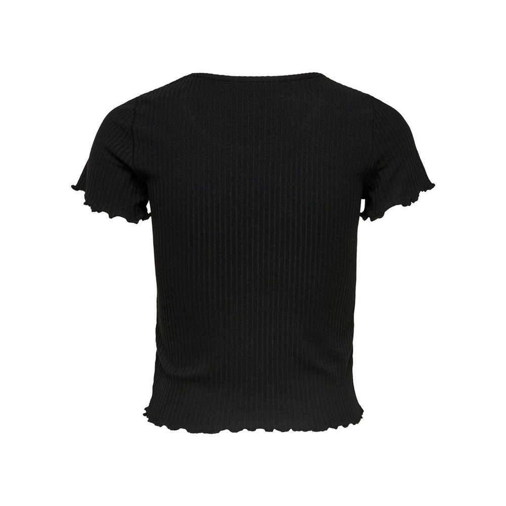 Only Schwarze Polyester-Oberteile & T-Shirt