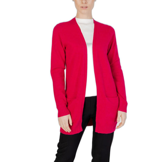 Vila Clothes Rosa Polyester-Strickjacke