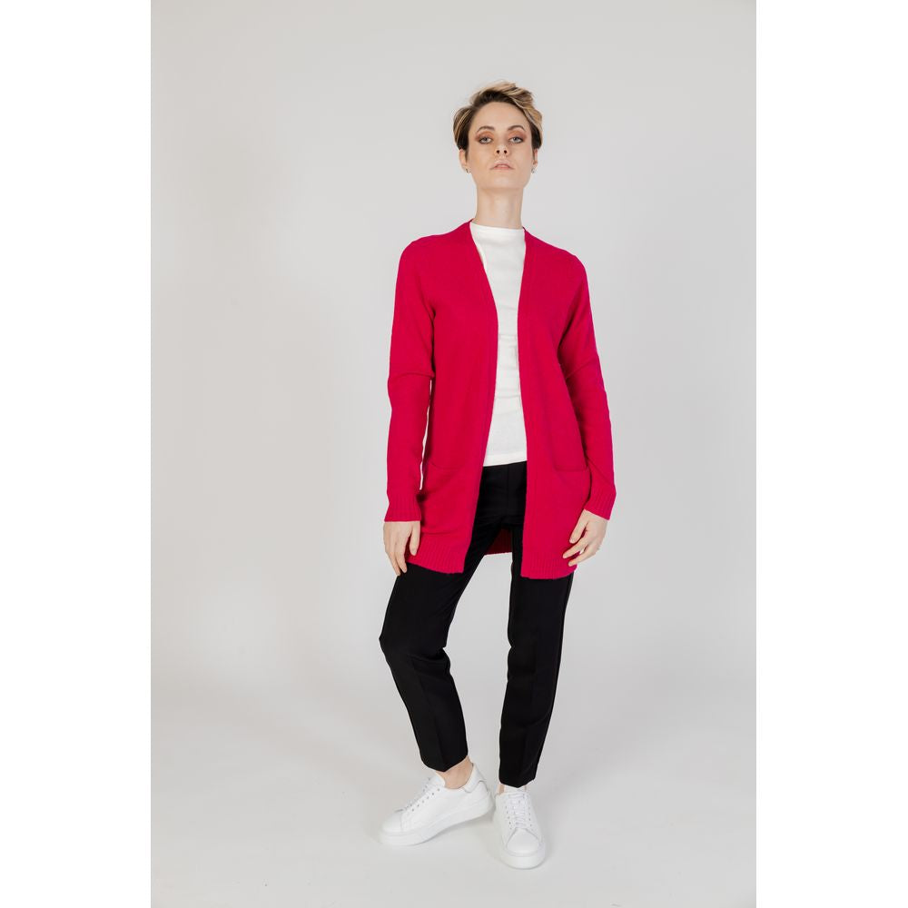 Vila Clothes Rosa Polyester-Strickjacke