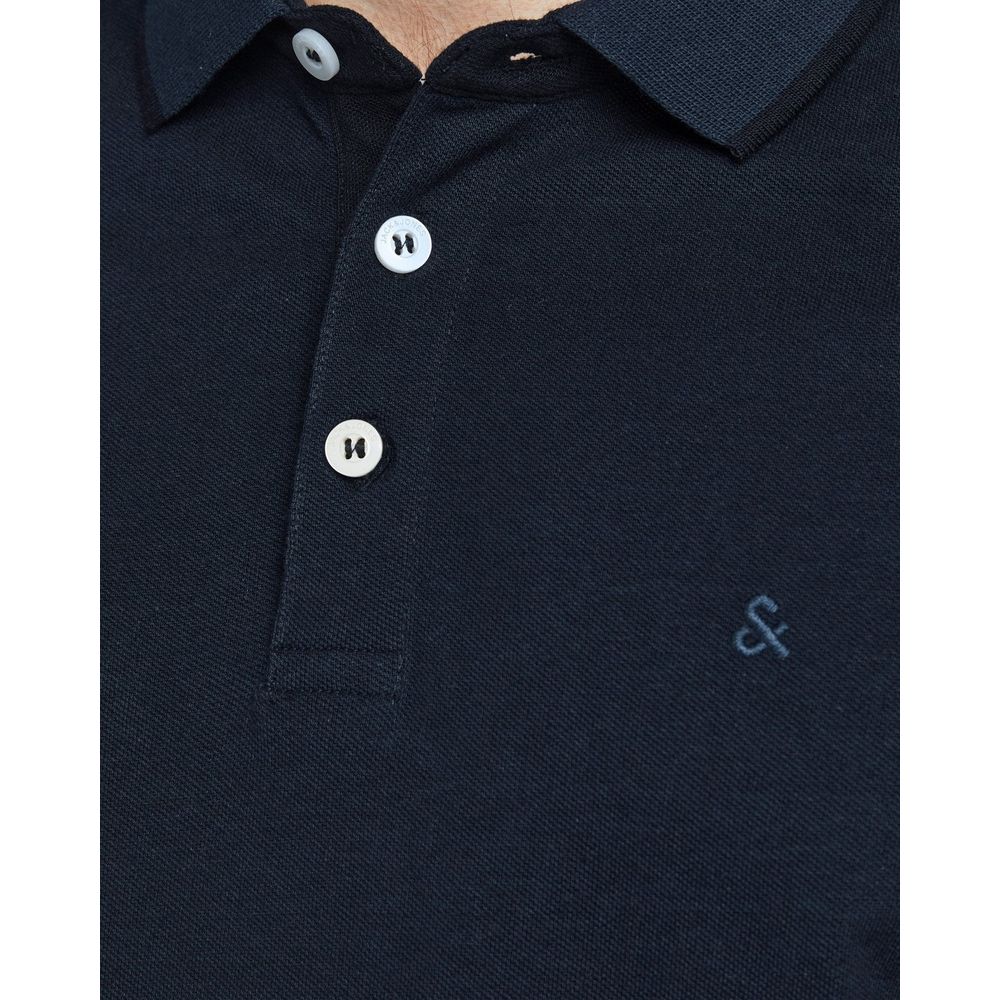 Jack Jones Blaues Baumwoll-Poloshirt