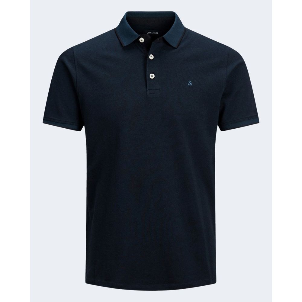 Jack Jones Blaues Baumwoll-Poloshirt