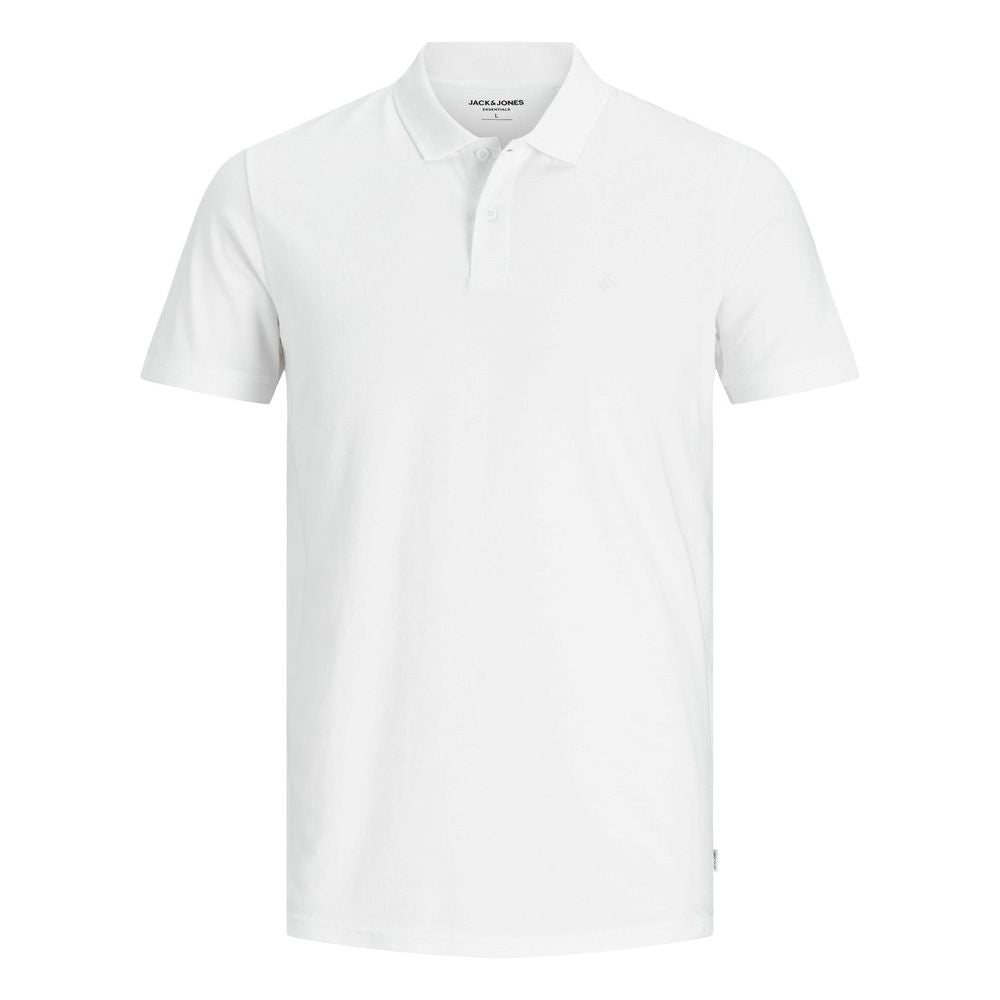 Jack Jones Weißes Baumwoll-Poloshirt