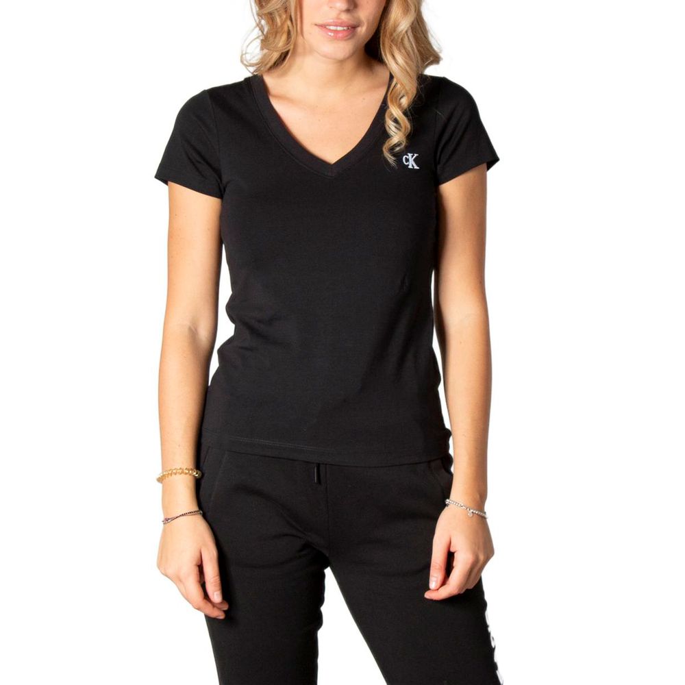 Calvin Klein Jeans Schwarze Baumwolle Tops & T-Shirt