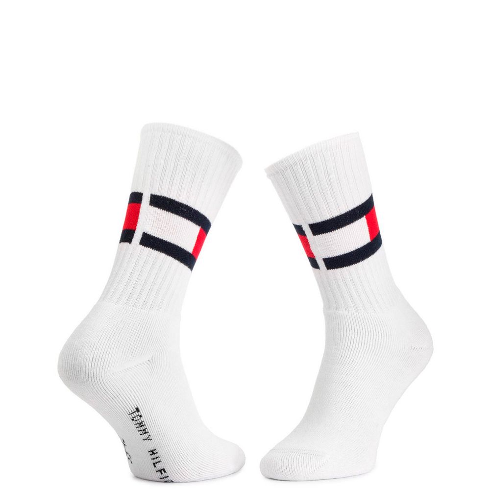 Tommy Hilfiger Weiße Baumwollsocke