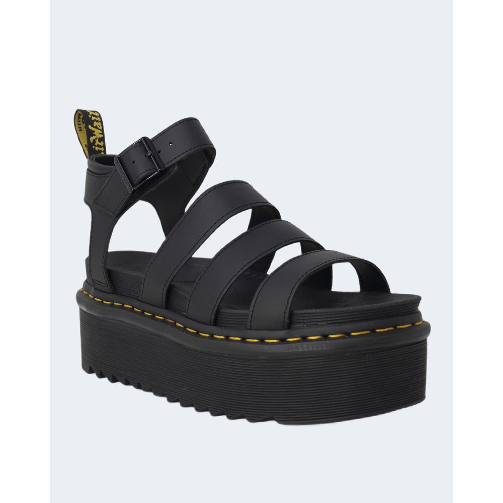 Dr. Martens Flacher Schuh aus schwarzem Leder