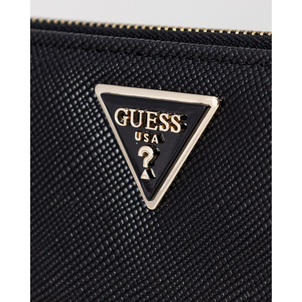 Guess Schwarzes Portemonnaie aus Polyethylen