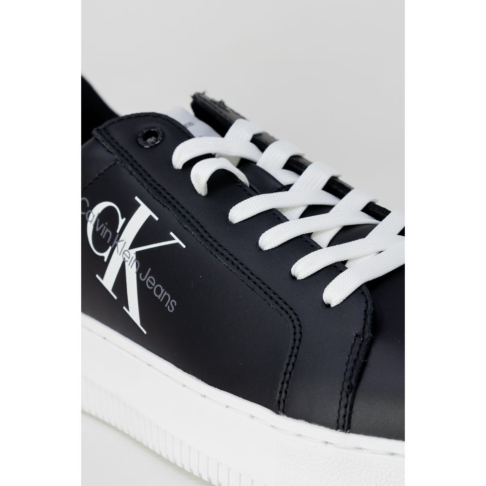 Calvin Klein Jeans Schwarzer Leder-Sneaker