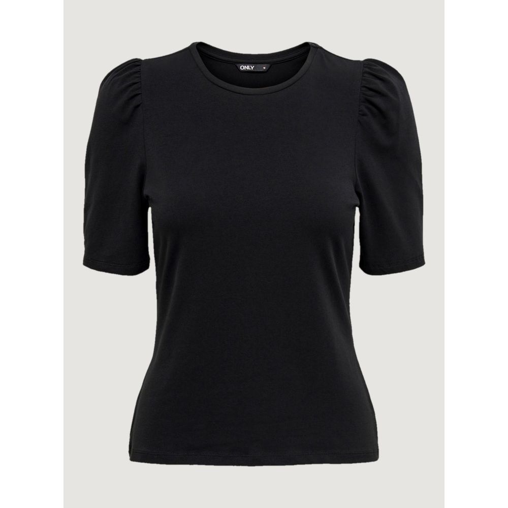 Only Schwarze Baumwolle Tops & T-Shirt