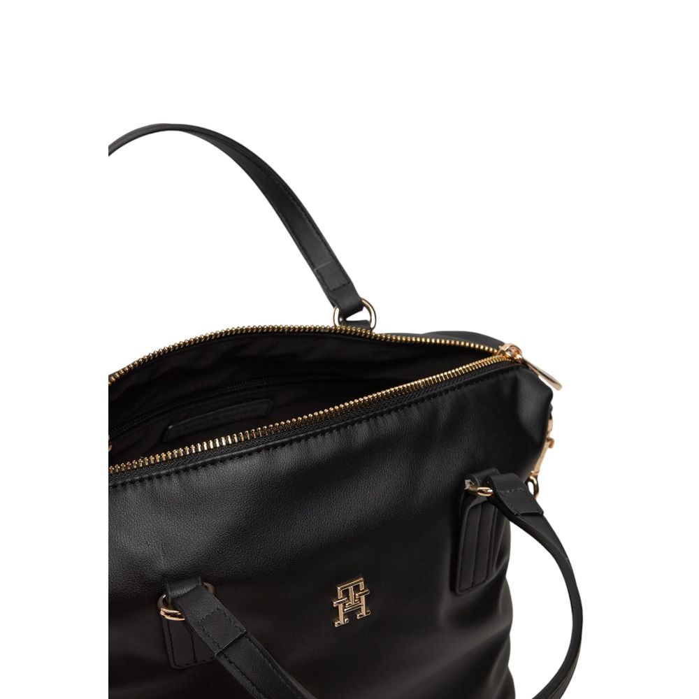 Tommy Hilfiger Schwarze Handtasche aus rezykliertem Polyester