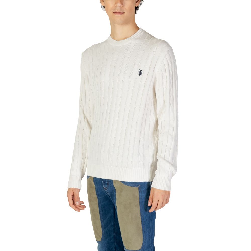 U.S. POLO ASSN. Weißer Baumwollpullover