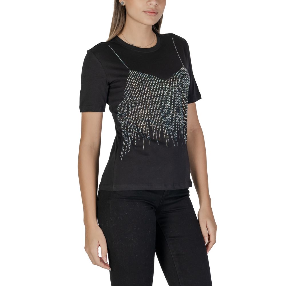 Only Schwarze Baumwolle Tops & T-Shirt