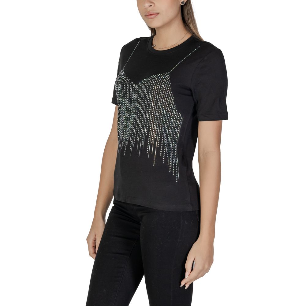 Only Schwarze Baumwolle Tops & T-Shirt