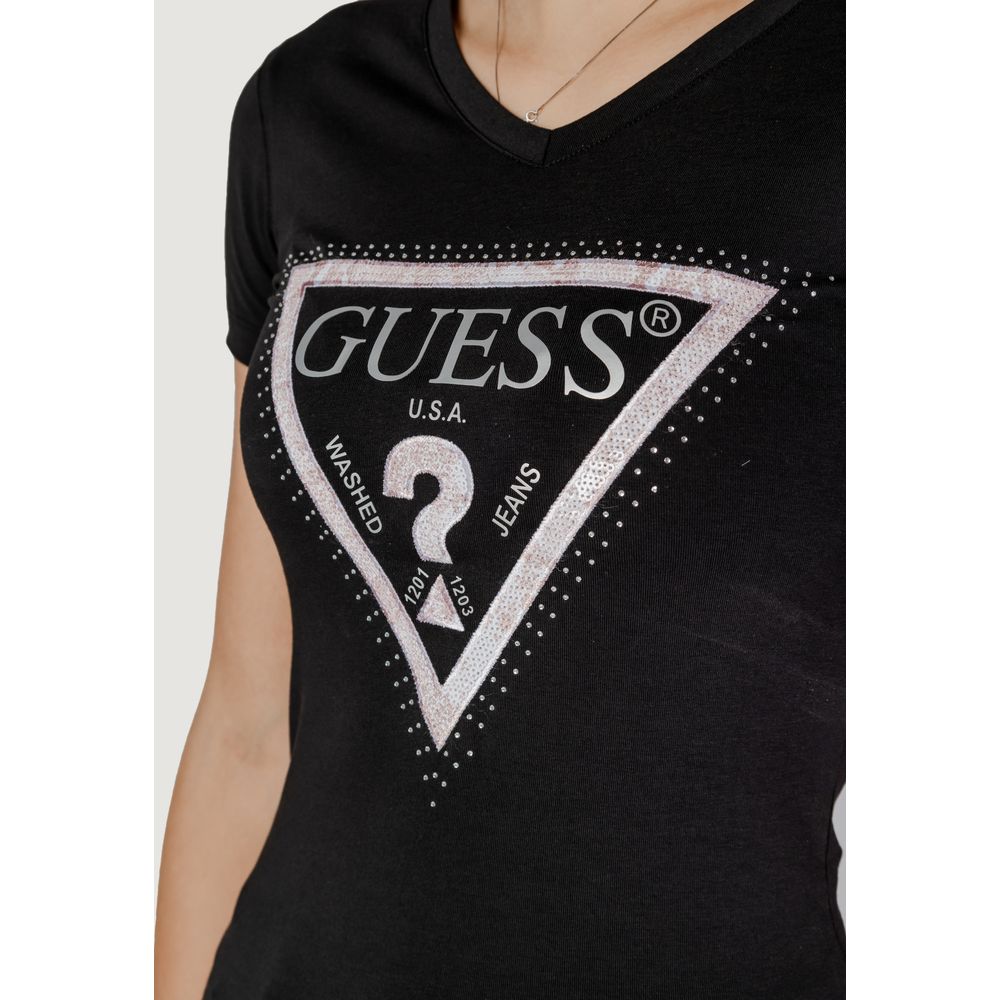 Guess Schwarze Baumwolle Tops & T-Shirt