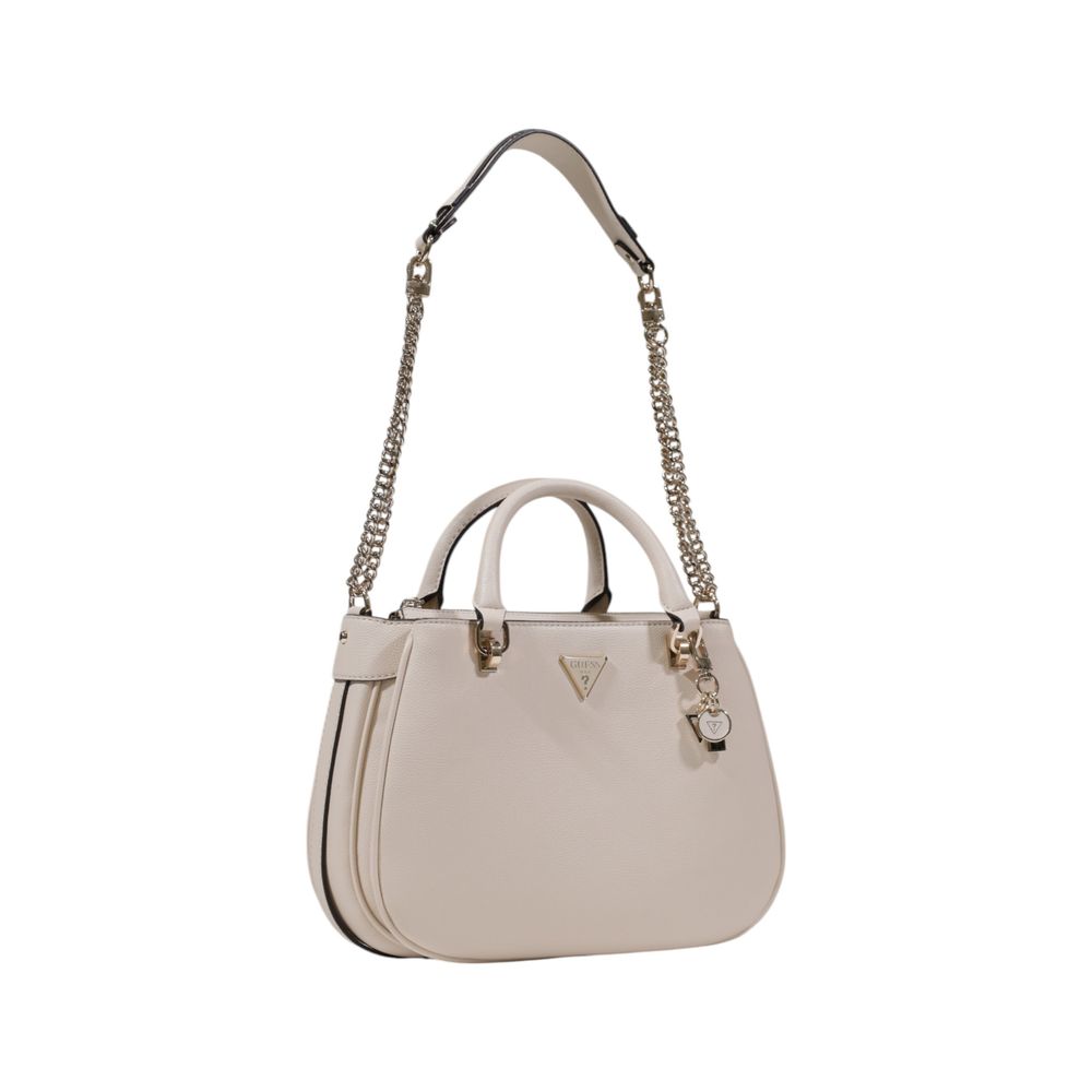 Guess Cremefarbene Polyethylen-Handtasche