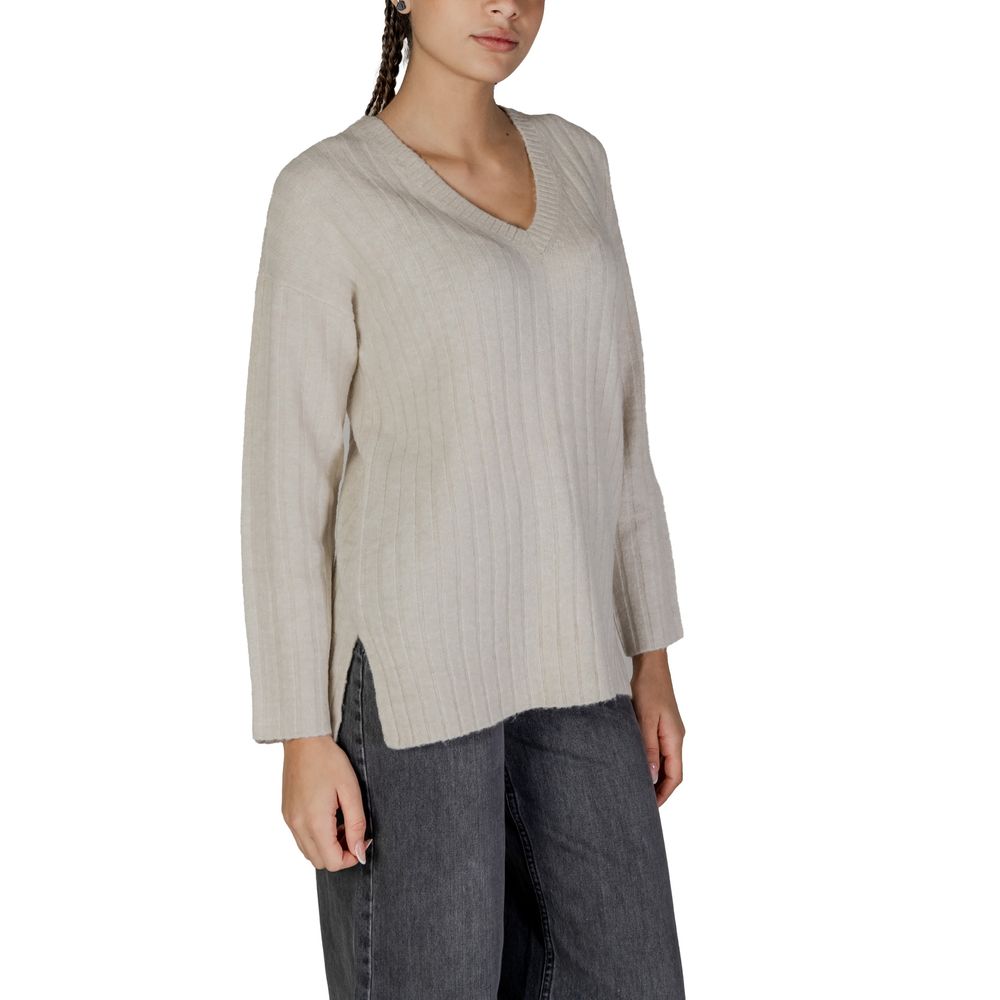 Vila Clothes Beigefarbener Pullover aus Acryl