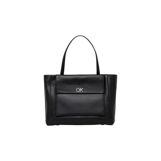 Calvin Klein Schwarze Handtasche aus rezykliertem Polyester