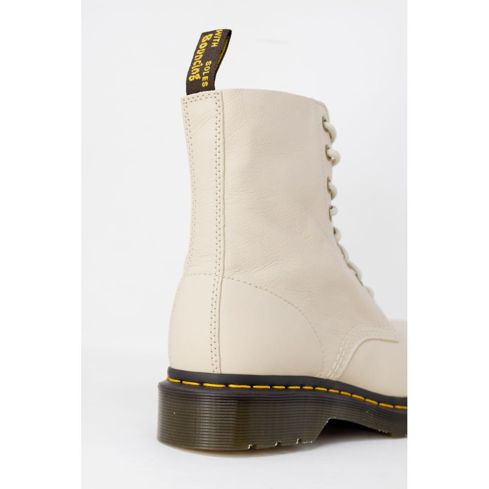 Dr. Martens Beige Lederstiefel