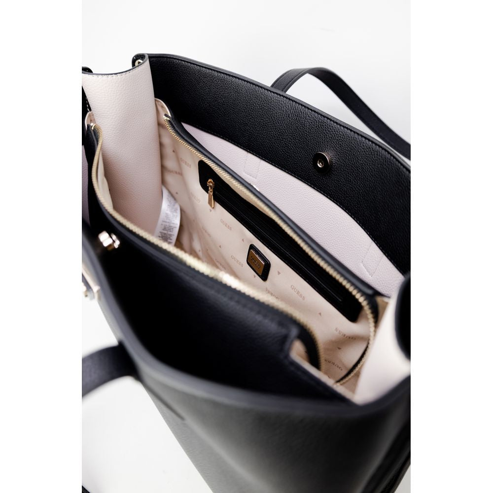 Guess Schwarze Polyethylen-Handtasche