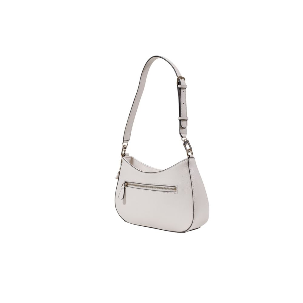 Guess Cremefarbene Polyester-Handtasche