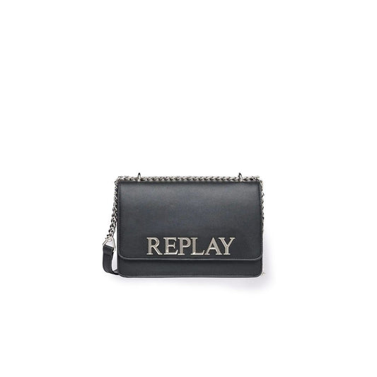 Replay Schwarze Polyethylen-Handtasche