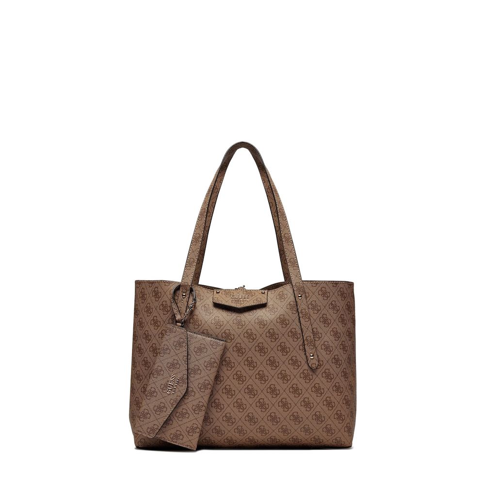 Guess Braune Polyethylen-Handtasche