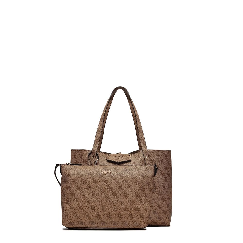 Guess Braune Polyethylen-Handtasche