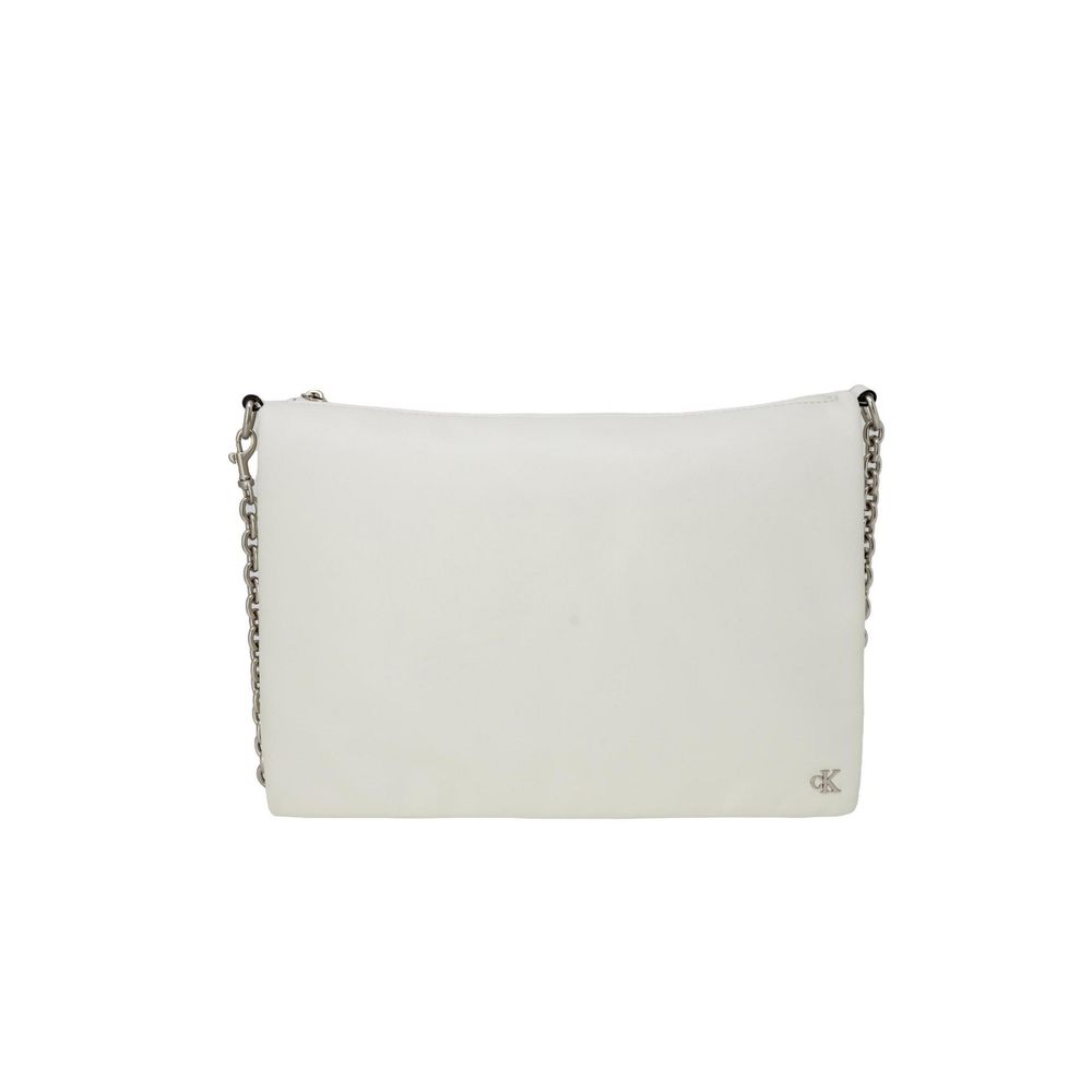 Calvin Klein Cremefarbene Handtasche aus recyceltem Polyester