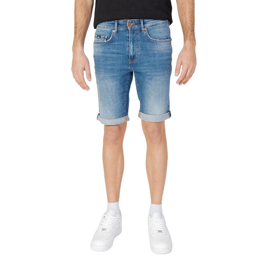 Gas Blaue Baumwollshorts