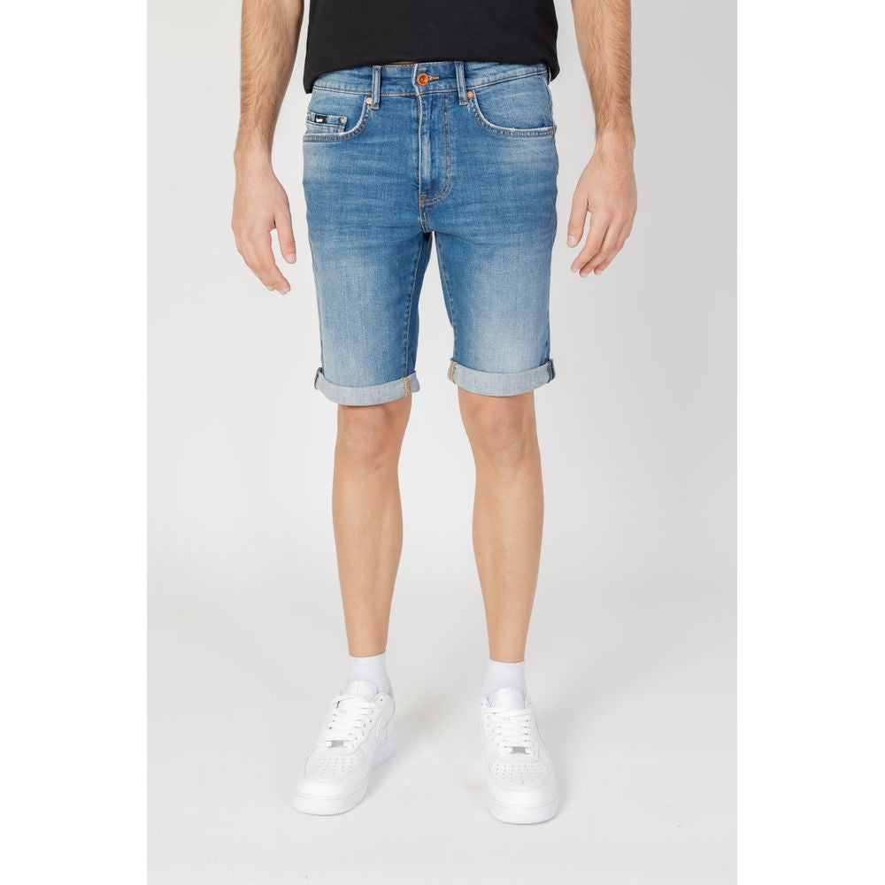 Gas Blaue Baumwollshorts