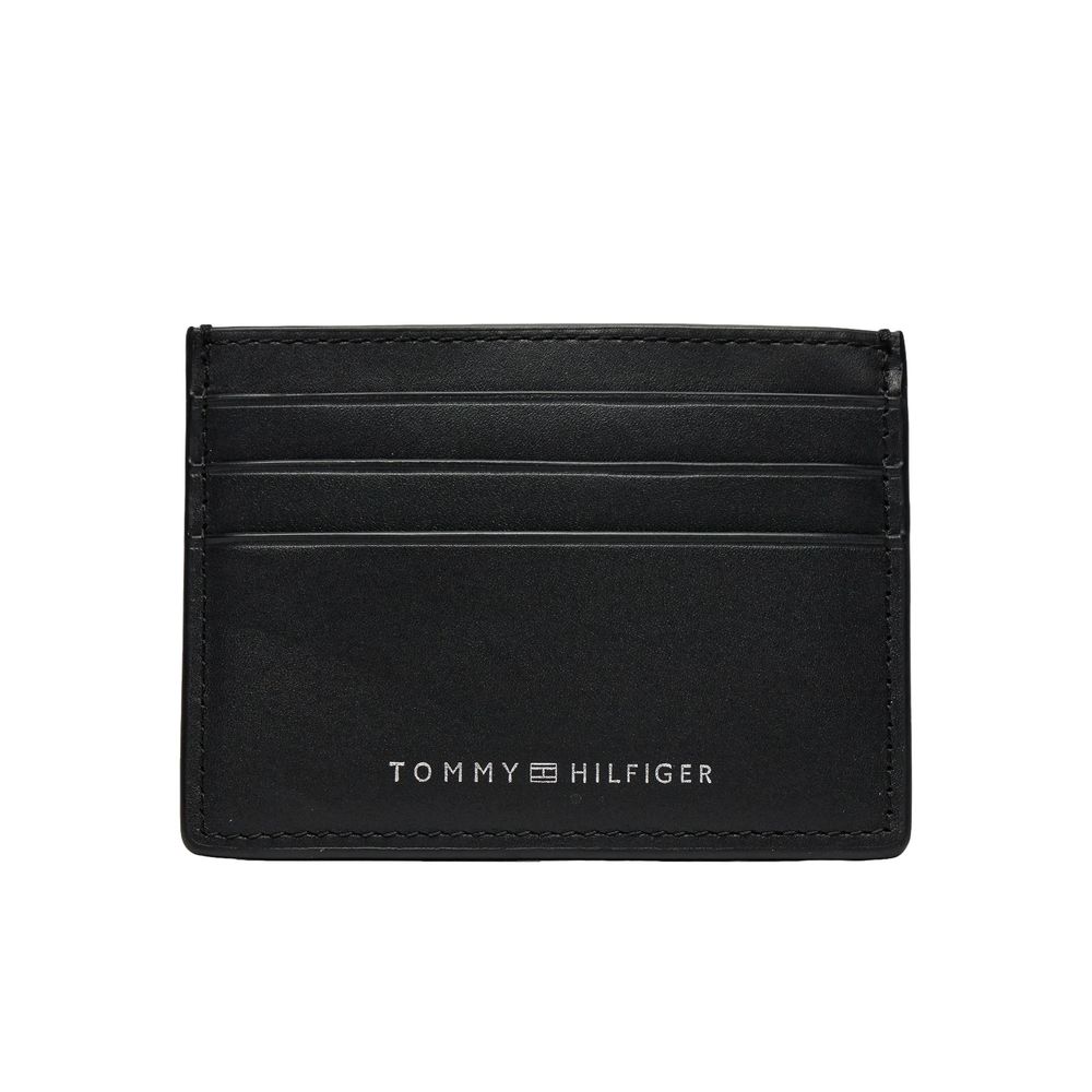 Tommy Hilfiger Schwarzes Leder Portemonnaie