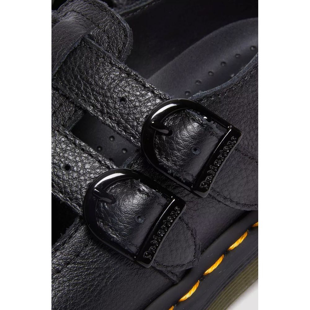 Dr. Martens Flacher Schuh aus schwarzem Leder