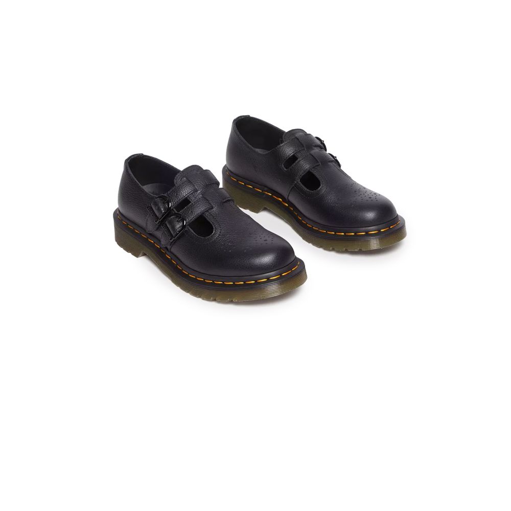 Dr. Martens Flacher Schuh aus schwarzem Leder