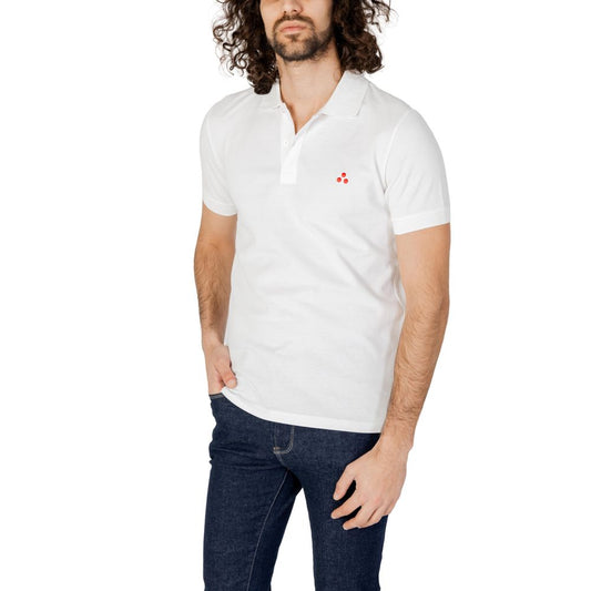 Peuterey Weißes Baumwoll-Poloshirt