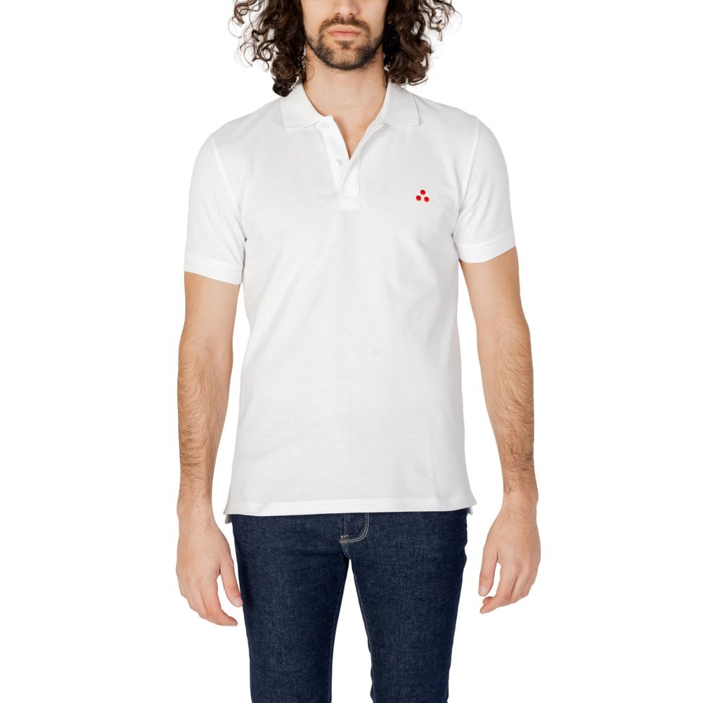 Peuterey Weißes Baumwoll-Poloshirt