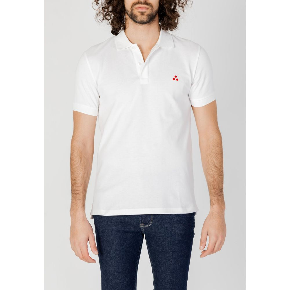 Peuterey Weißes Baumwoll-Poloshirt