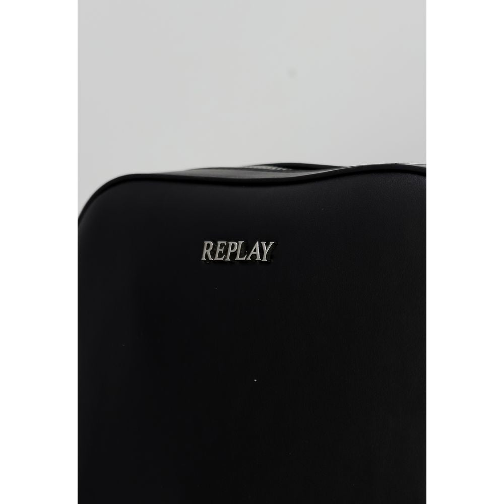 Replay Schwarze Polyethylen-Handtasche