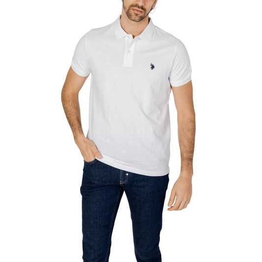 U.S. POLO ASSN. Weißes Baumwoll-Poloshirt