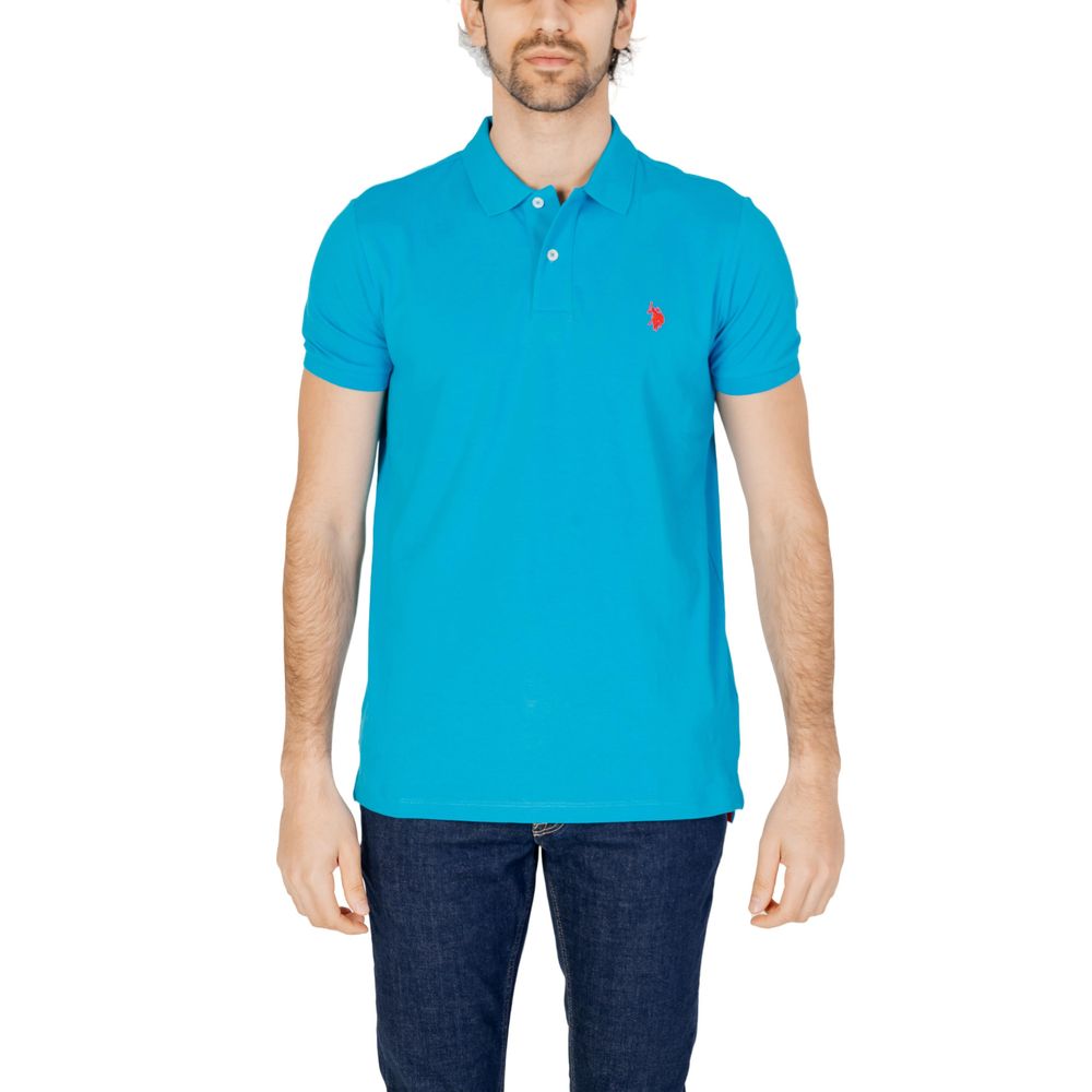 U.S. POLO ASSN. Blaues Baumwoll-Poloshirt