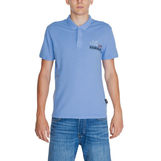 Napapijri Blaues Baumwoll-Poloshirt