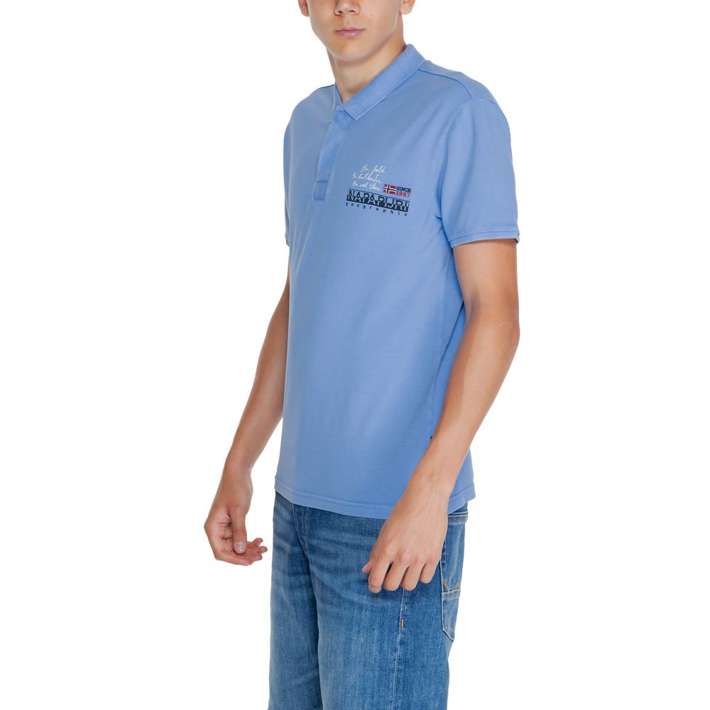 Napapijri Blaues Baumwoll-Poloshirt