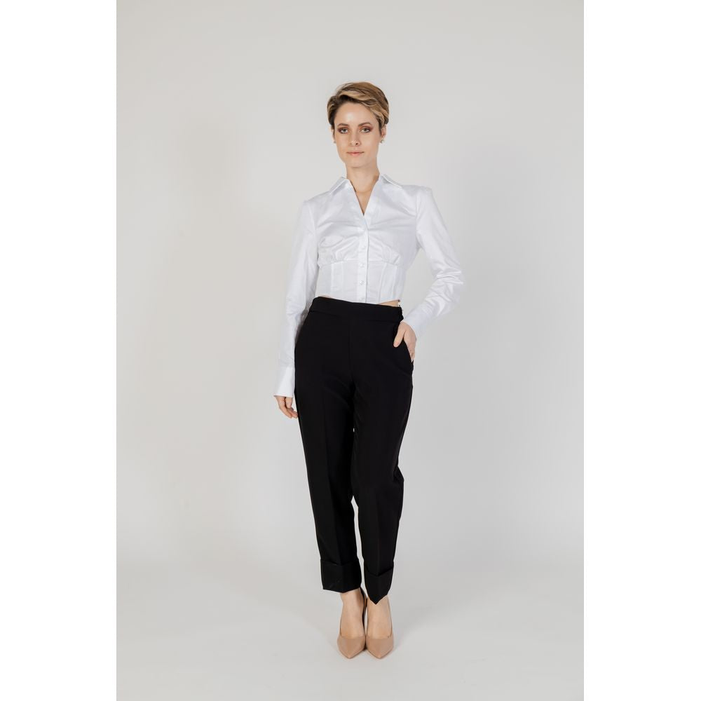 Sandro Ferrone Schwarze Polyester Jeans & Hose